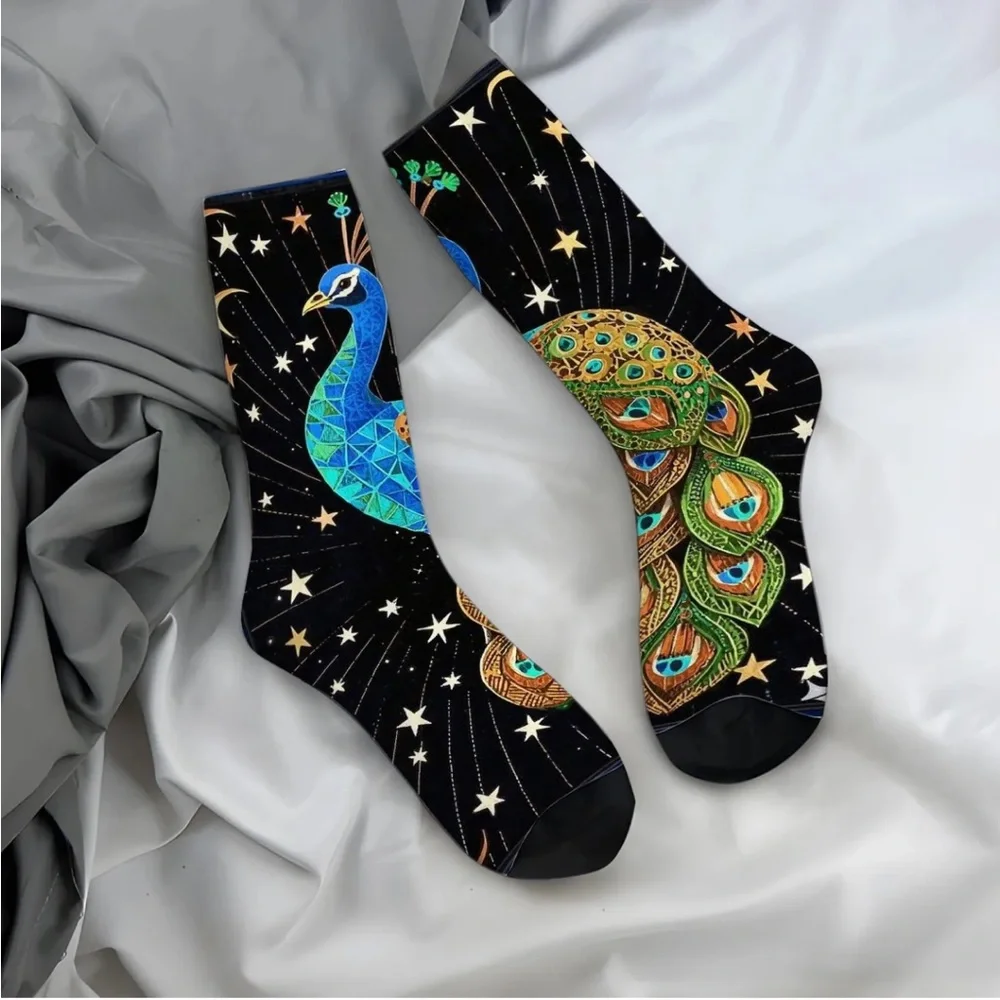 Boho Peacock Design Socks - Unisex